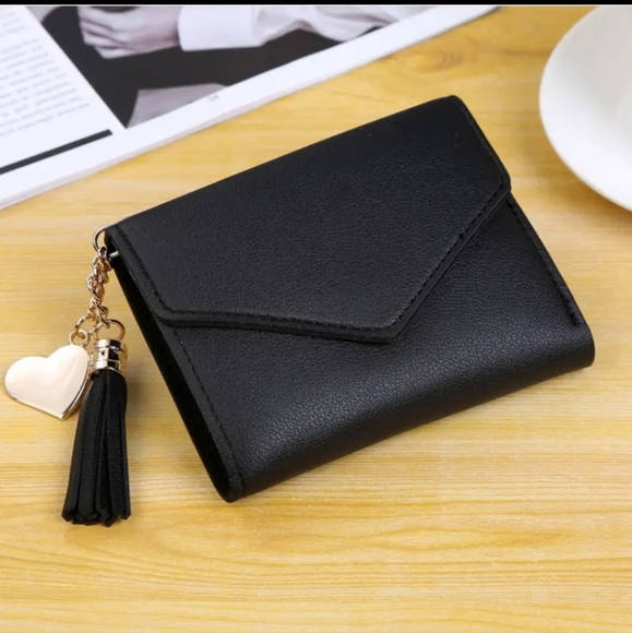 Cute Tassel Pendant Decor Wallet, Faux Leather Snap Wallet - Picture 6 of 14